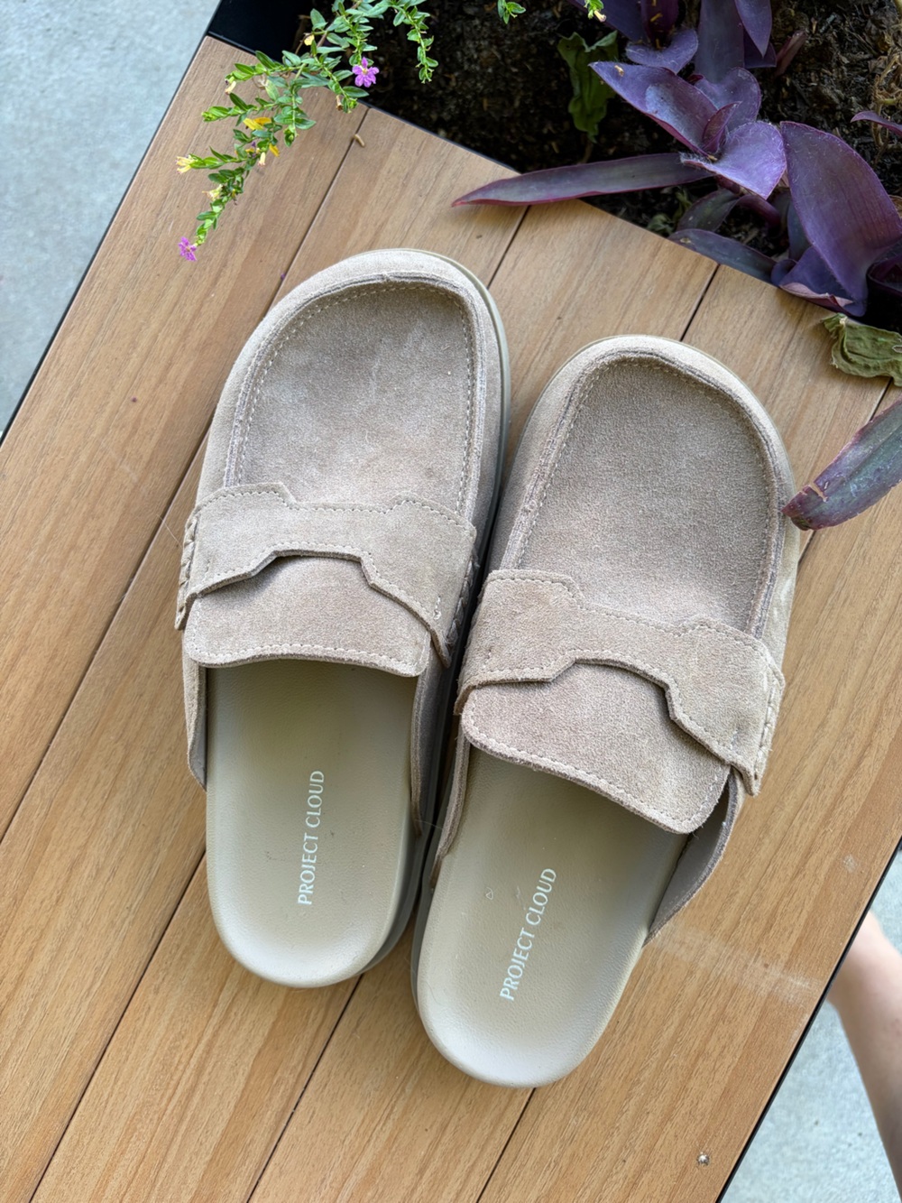 Project Cloud Women’s Suede Slip-On Loafers in Tan